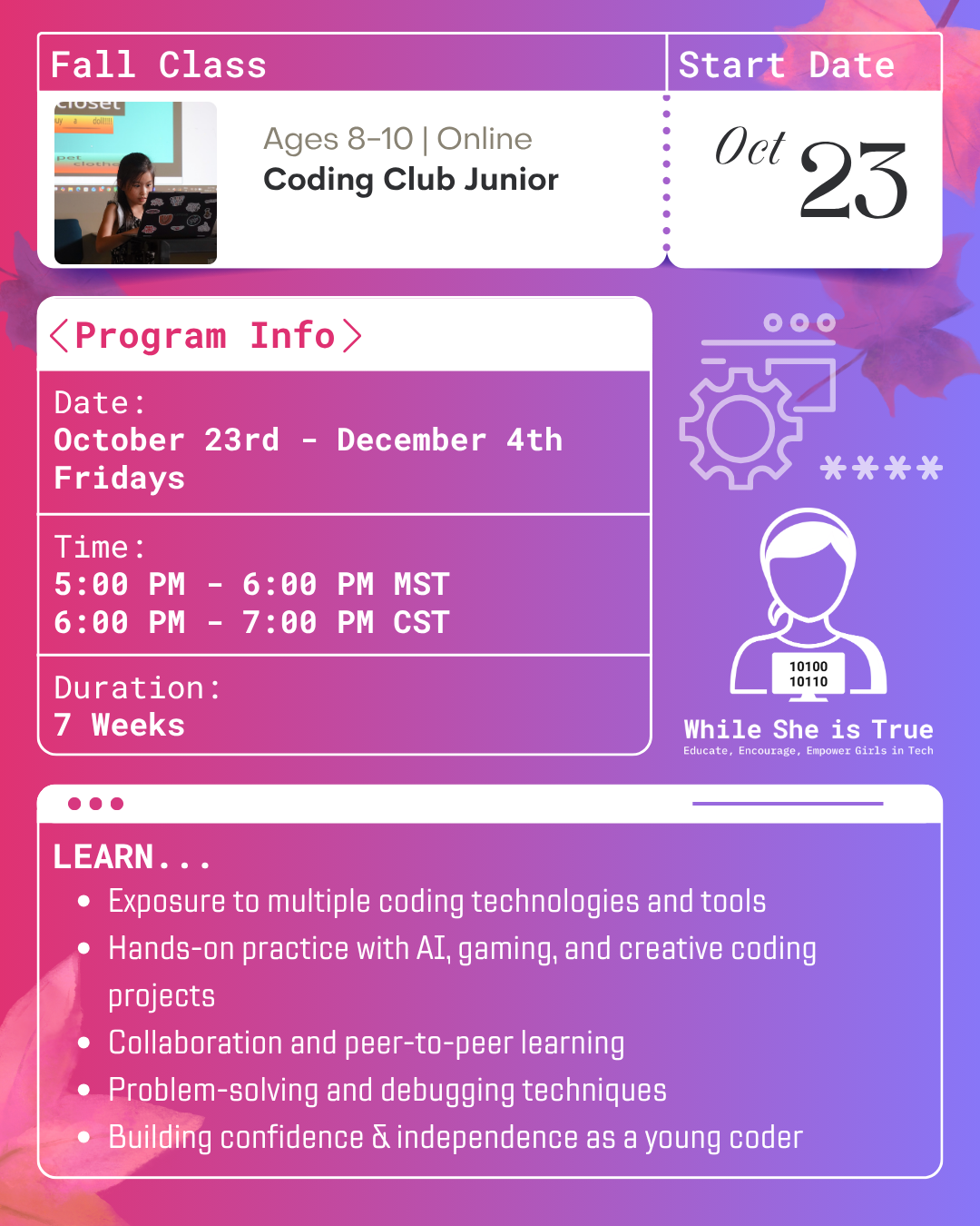 Coding Club Junior Poster